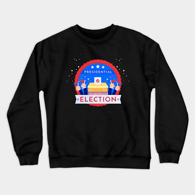 Presidential Election Design Crewneck Sweatshirt by Mako Design 